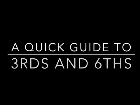 A Quick Guide To Thirds And Sixths