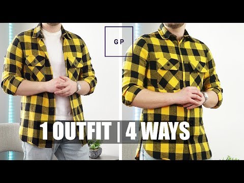 4 Different Ways To Wear A Flannel In The Same Outfit | How to Wear Flannel Shirts