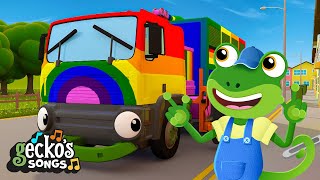 🎶Rainbow Recycling Truck | Gecko's Garage 🚚 | Cartoons For Kids | Toddler Fun Learning