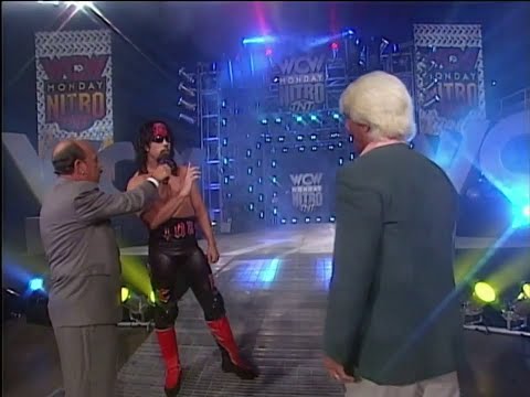 Ric Flair after Beating the NWO at Slamboree 1997. Syxx interrupts & Issues Challenge! (WCW)
