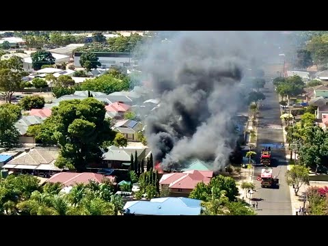 EXCLUSIVE - House Fire  - Rowe Avenue Northfield SA - 6-01-2021