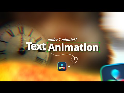 How To Master Text Animation In Davinci Resolve (Under 1 Minute)
