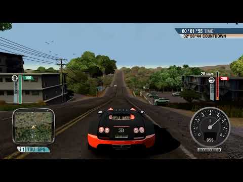 TDU Platinum - Bugatti Veyron Super Sport - 180 mph in heavy traffic