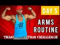 14 MIN HUGE BICEPS and TRICEPS WORKOUT using ONE DUMBBELL - 4 WEEK TRANSFORMATION CHALLENGE - DAY 5