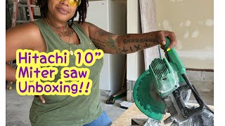 Hitachi 10" Compound Miter Saw| How to setup Your Saw | Unboxing