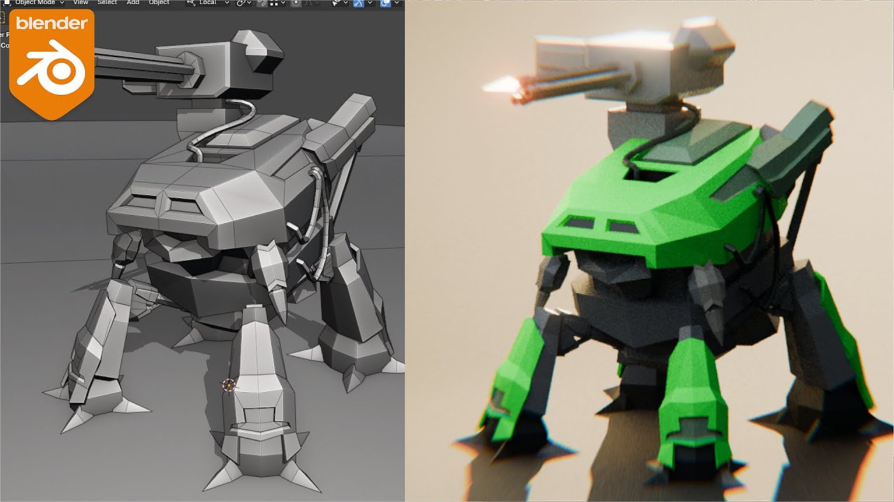 How to make Low Poly Art in Blender