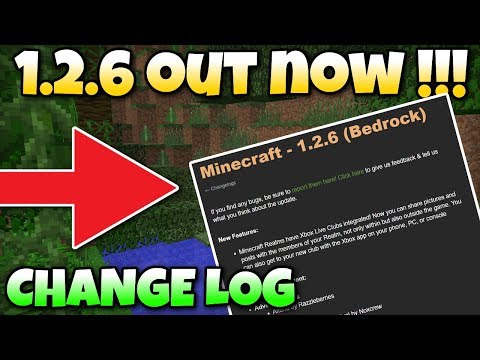 Minecraft 1.2.6 Update – OUT NOW ! Changelog – Bedrock 