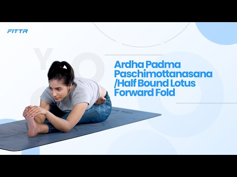 Ardha Padma Paschimottanasana/Half Bound Lotus Forward Fold
