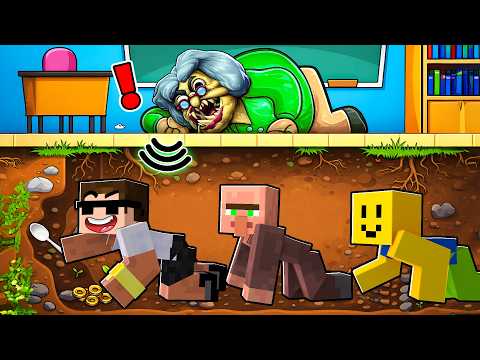 Escaping from Horror School in Roblox.