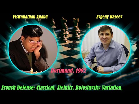 Anand's Masterful Triumph: (Anand,V vs. Bareev,E  Dortmund 1992 French Defense)