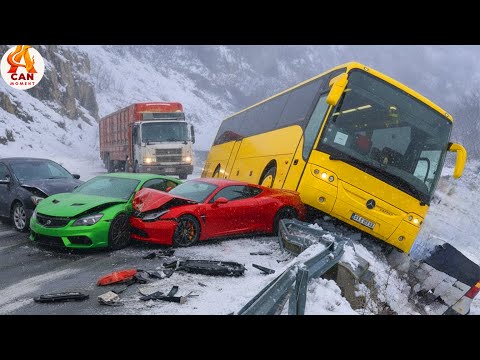 Icy Road Madness Caught on Camera - Winter Crash #34