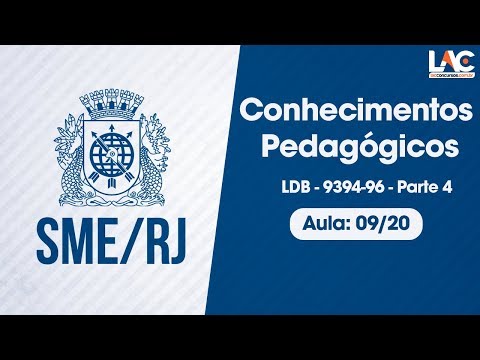 SME - RJ - 2019 - LDB 9394 96 Parte 4 - Conhecimentos Pedagógicos - 09/20