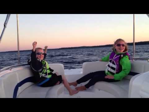 Bumpy boat ride with kids