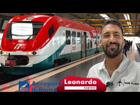 I take the Leonardo Express train inside Rome Fiumicino Airport