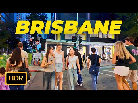 Brisbane Walking Tour in 4K HDR • QUEENSLAND • AUSTRALIA