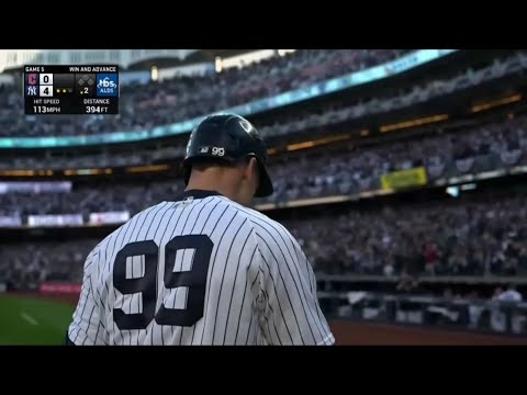 Aaron Judge Hits A Solo Home Run!!! Vs Guardians ALDS Game 5 | 10/18/22