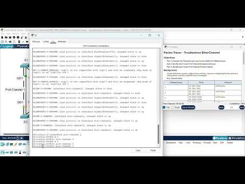 SRWE 6.3.4 Packet Tracer - Troubleshoot EtherChannel