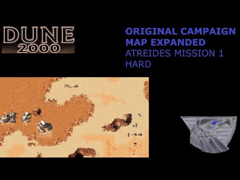 Dune 2000 Original Campaign but map expanded: Atreides Mission 1 (Hard)