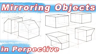 How to Mirror Objects in Perspective I Step-by-step guide #perspectivedrawing #mirrorobjects