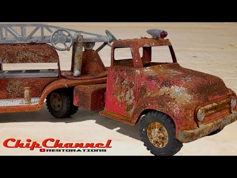 1954 Tonka Mobile Fire Department MFD Ladder Fire Semi Truck Restoration