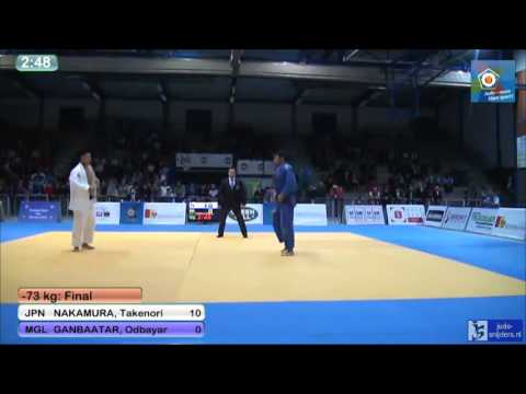 Judo 2014 European Open Men Oberwart: Nakamura (JPN) - Ganbaatar (MGL) [-73kg] final