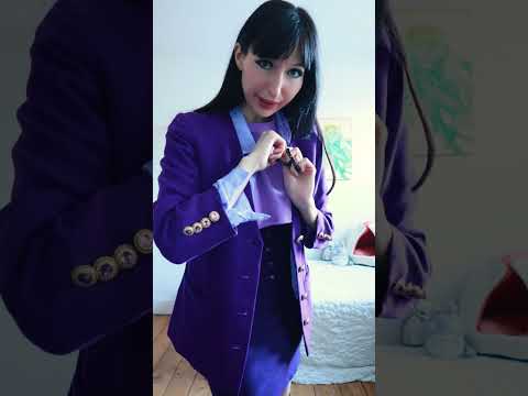 YOU ASKED for an ALL PURPLE monochrome outfit 💜 #shorts