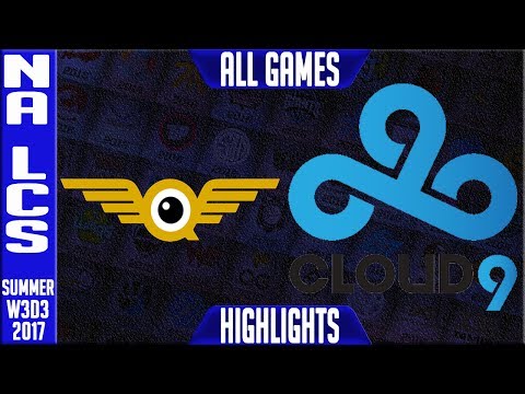 FLY vs C9 ALL GAMES Highlights | NA LCS Week 3 Summer 2017 | FlyQuest vs Cloud9