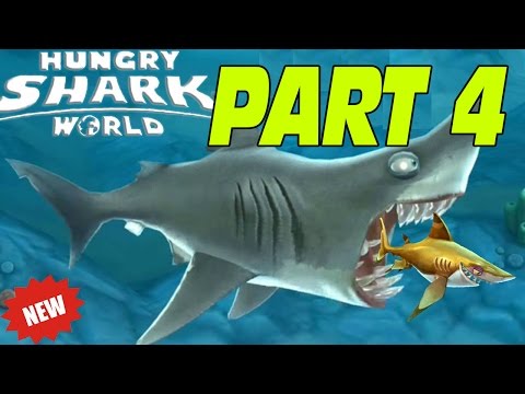 Hungry Shark World HD PART 4 LARGE Bull Shark - Mega Gold Rush