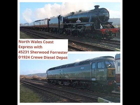 Prestatyn 01.02.2020 - 45231 Sherwood Forrester & D1924 Crewe Diesel Depot North Wales Coast Express