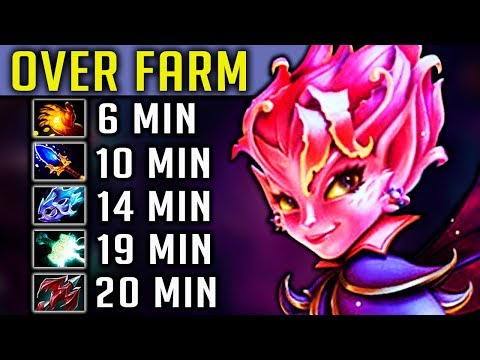FIRST ITEM AGHANIM! OVER FARM! IMBA 7.22f i DARK WILLOW DOTA 2