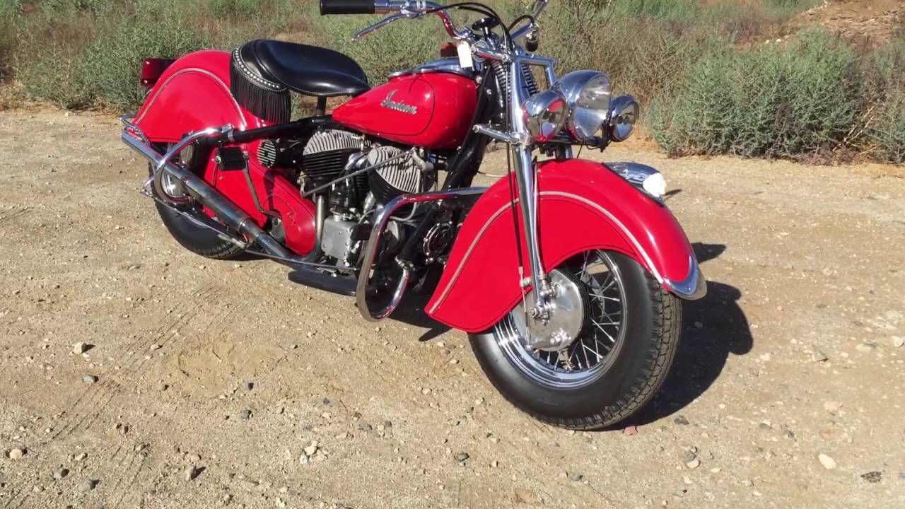 Test riding a 1948 Indian Chief