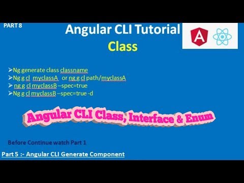 Angular Cli Class Interface And Enum