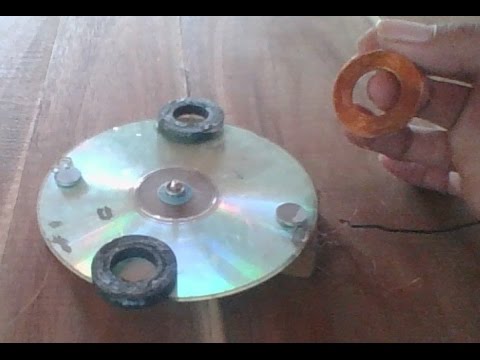 homemade easy motor from CD panel 2017, a strange motor for 2017 Video