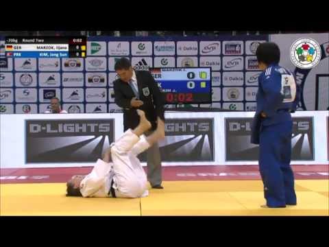 Iljana MARZOK (GER) Vs Jong Sun KIM (PRK) - Judo Grand Prix Ulaanbaatar 2014 [-70kg]