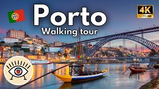 [4K] PORTO, Portugal ✅ Walking tour with subtitles - History - walking tour Porto rain ASMR