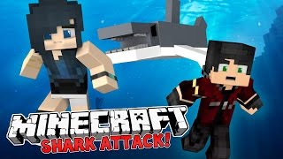 Minecraft Camping - THE SHARK ATTACK! (Minecraft Roleplay) #1