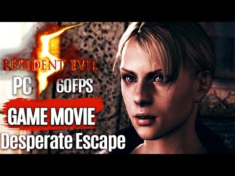 RESIDENT EVIL 5 Desperate Escape All Cutscenes Game Movie (PC) 1080p 60FPS
