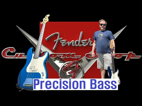 Video! Custom Fender Standard Precision Bass Blue image 21