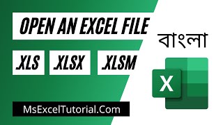 How to Open .xls or .xlsx or .xlsm or an Excel File in Bangla