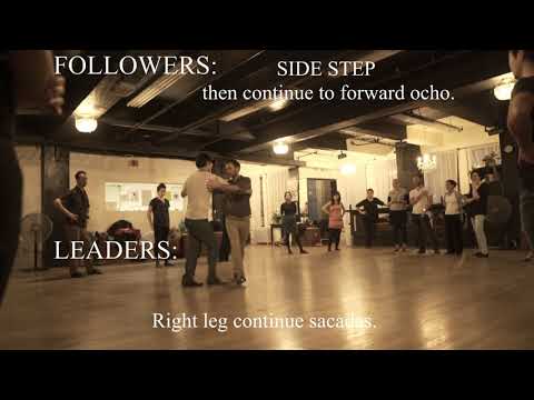 Double Turn w Sacadas - Doble Giro con Sacadas - Advance Argentine Tango  Sequence