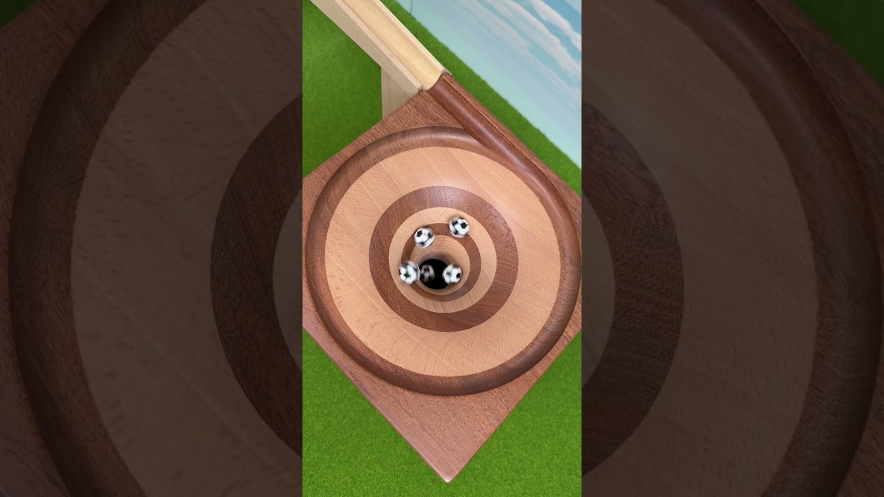 Marbles falling in a vortex  Marble Run ASMR #143 Slow Motion Colorful marbles #marblerun #マーブルラン