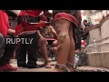 Mexico: Cactus stuck into bodies of chained Catholic devotees