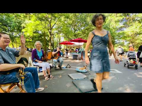 Miss Moonshine and a would-be buck dancer (or maybe not) - Uilleann pipes, fiddle, guitar