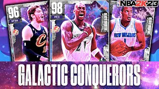 GALACTIC CONQUERORS SPOTLIGHT SIM SQUAD BUILDER! THIS FREE LINEUP IS ELITE IN NBA 2K23 MyTEAM!