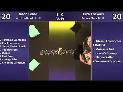 Jason Pease (4c Dreadhorde) vs Nick Foskaris (Mono Black) - Friday Night Standard 5/24/19
