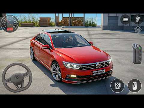 Modified Red Passat Driving Simulator Game - Passat City Car Game - Android GamePlay