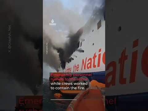 Ferry catches fire near Indonesian port, all passengers rescued