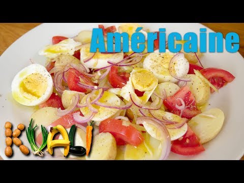 Américaine (American) - salad with potato, egg and tomato