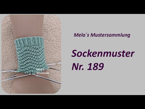 Sockenmuster Nr. 189 - Strickmuster in Runden stricken / Socks knitting pattern