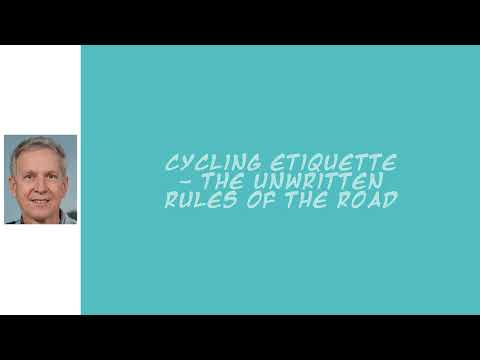 Cycling Etiquette - The Unwritten Rules of the Road | Niall O'Riordan UBS